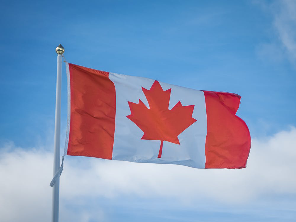 Canadian Flag on a flagpole