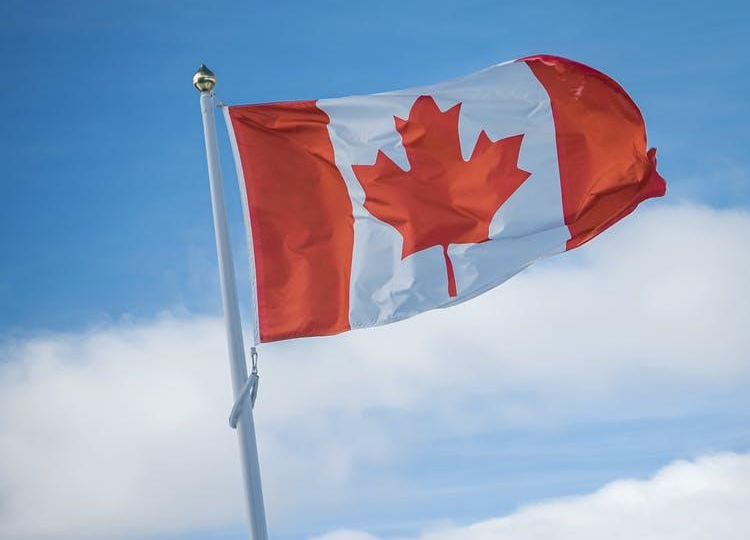 Canadian Flag on a flagpole