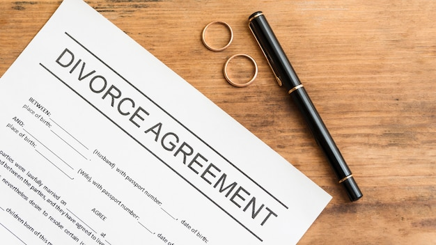 filling divorce agreement