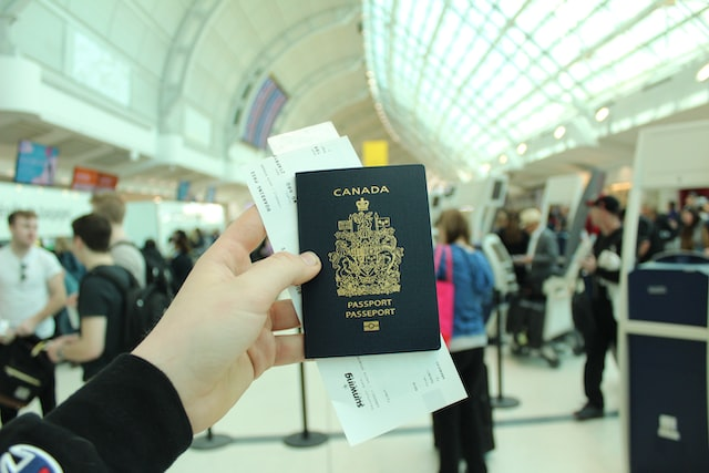 A person's Canadian passport