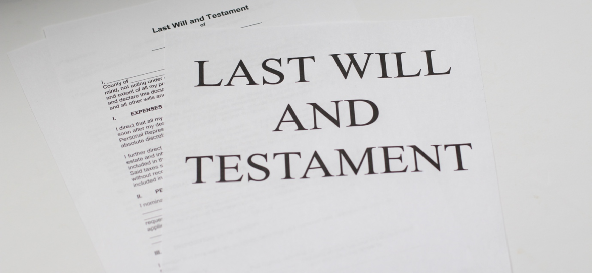A document containing person's last will and testament
